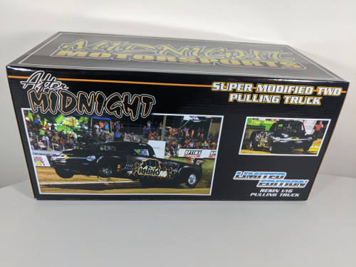 1:16 Super Modified After Midnight TWD Pulling Truck, Black, RHINOAG graphics, B&B Farm Toys Exclusive by SpecCast