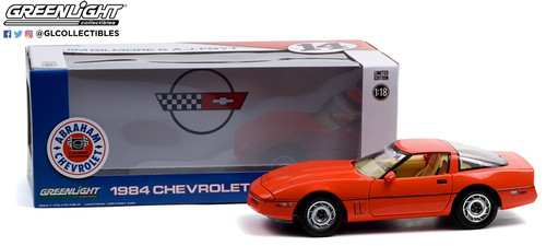 1:18 1984 Chevrolet Corvette C4 - Hugger Orange - Jim Gilmore & AJ Foyt Limited Edition Special Order (Only 2 Produced)