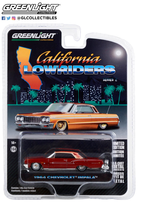 1:64 California Lowriders Series 2 - 1964 Chevrolet Impala with Continental Kit - Copper Brown