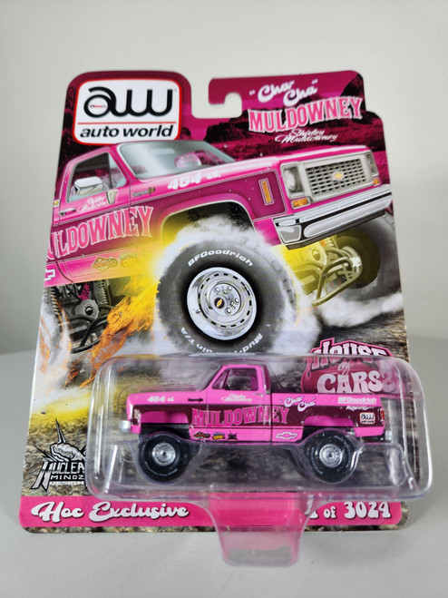 1:64 Chevrolet Silverado, Lifted, Pink, Shirley Muldowney Exclusive by Auto World