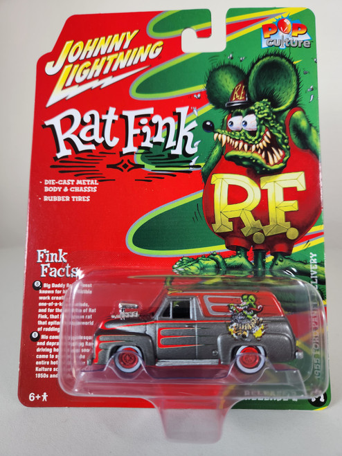 1:64 1960 Ford Country Squire, Rat Fink, Kustom Green and Storage Tin by Johnny  Lightning - Town and Country Toys