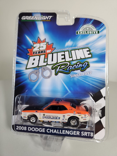 1:64 2008 Dodge Challenger R/T - Edmonton Police, Edmonton, Alberta, Canada - Blue Line Racing 25 Years (Hobby Exclusive)  by GreenLight
