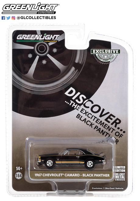 1:64 1967 Chevrolet Camaro - Black Panther - Gorries Chevrolet Oldsmobile Dealer Special, Toronto, Ontario, Canada (Hobby Exclusive) by GreenLight