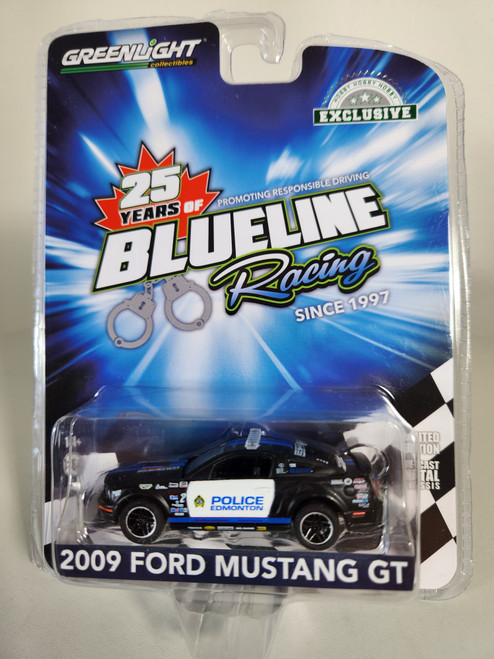 1:64 2009 Ford Mustang GT - Edmonton Police, Edmonton, Alberta, Canada - Blue Line Racing 25 Years (Hobby Exclusive) by GreenLight