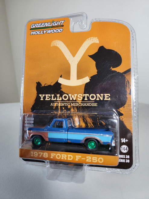 1:64 Hollywood Series 38 - Yellowstone (2018-Current TV Series) - 1978 Ford F-250 Blue/Unrestored  Green Machine