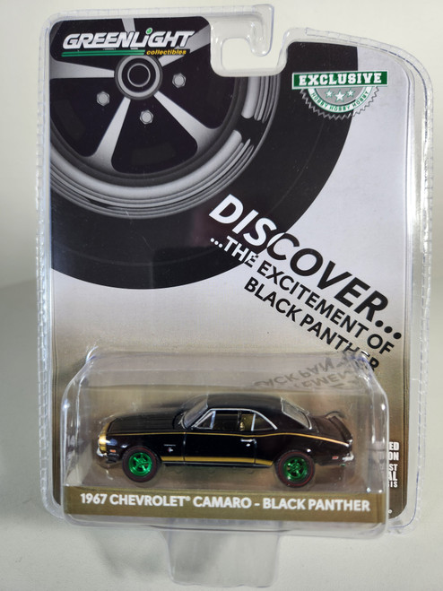 1:64 1967 Chevrolet Camaro - Black Panther - Gorries Chevrolet Oldsmobile Dealer Special, Toronto, Ontario, Canada (Hobby Exclusive) Green Machine