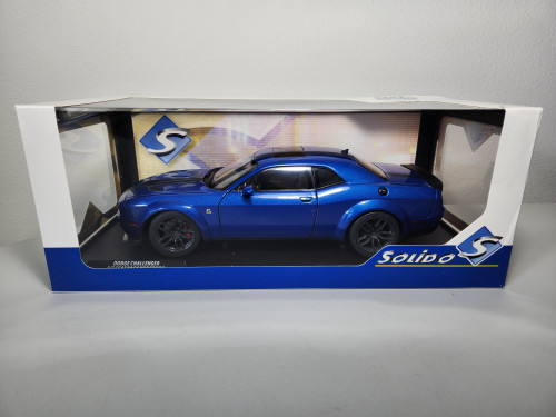 1:18 2023 Dodge Challenger R/T Scat Pack, Widebody, Blue by Solido 1:18 2023 Dodge Challenger R/T Scat Pack, Widebody, Blue by Solido