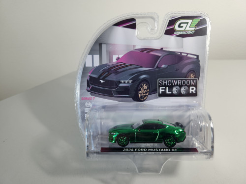 1:64 Showroom Floor Series 7 - 2024 Ford Mustang GT – Green Chrome Chase Edition by GreenLight