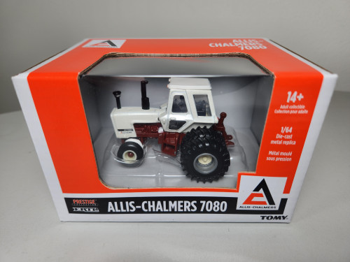 1:64 Allis Chalmers 7080 Maroon Belly with Cab, Duals, and 3 Point Hitch, Prestige Collection, Chase Edition by Ertl