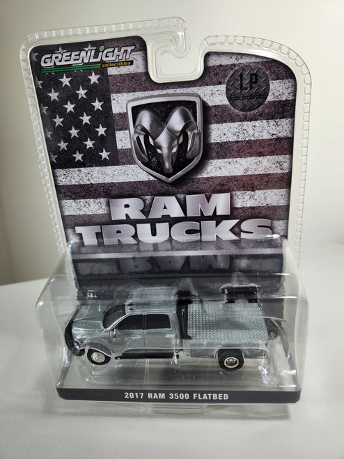 1:64 2017 Ram 3500 Dually with Flatbed, Raw Chase, LP Diecast Garage Exclusive by GreenLight