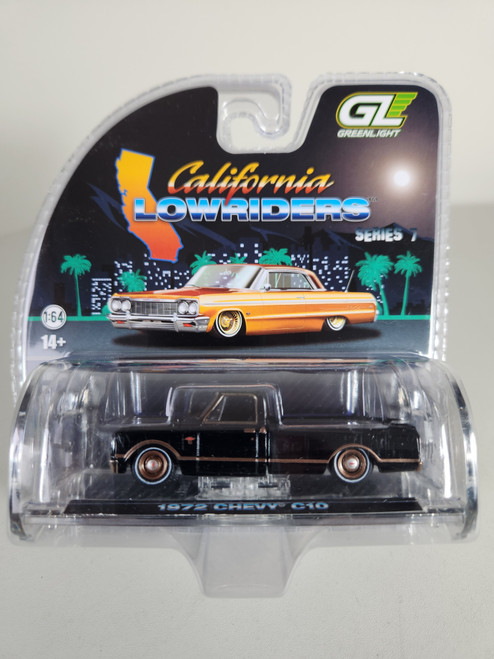 1:64 California Lowriders Series 7 - 1972 Chevy C10 Lowrider - Black & Bronze