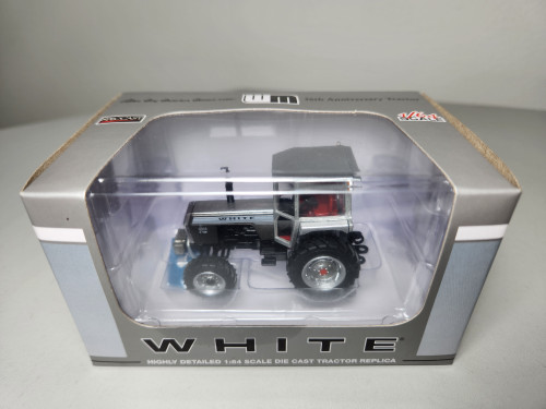 1:64 White 2-105 with Front Wheel Assist and Cab, Toy Tractor Times Chase Edition by SpecCast