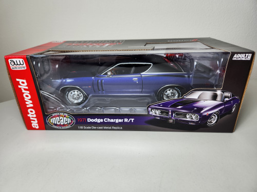 1:18 1971 Dodge Charger R/T, Plum Crazy, MCACN Nationals by Auto World