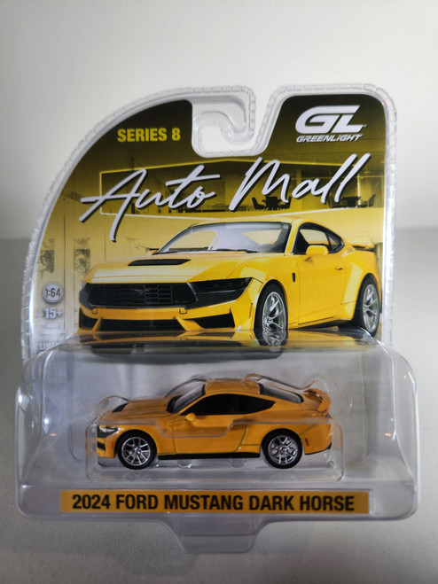 1:64 Auto Mall Series 8 - 2024 Ford Mustang Dark Horse - Yellow Splash Metallic (New Tooling)