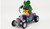 1:18 1932 Ford Blown Hot Rod Roadster Purple with Green Flames and Rat Fink Figure by ACME
