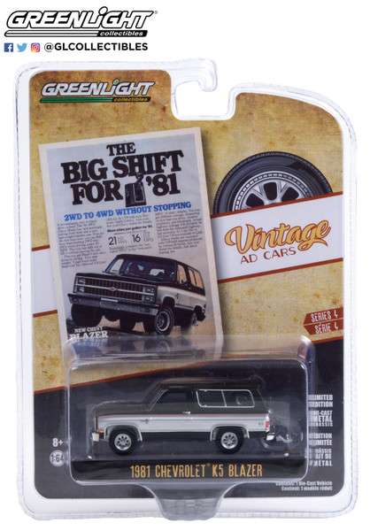 1:64 Vintage Ad Cars Series 4 - 1981 Chevrolet K5 Square Body Blazer ”The Big Shift For ‘81”