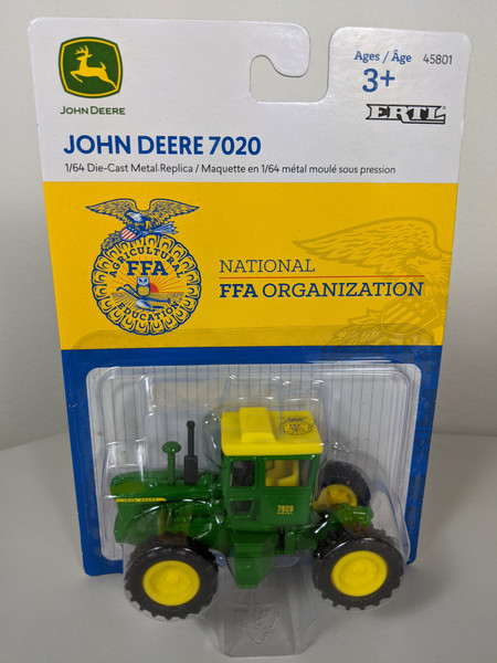 1:64 John Deere 7020 4WD Tractor with Yellow Cab Top and FFA Logo