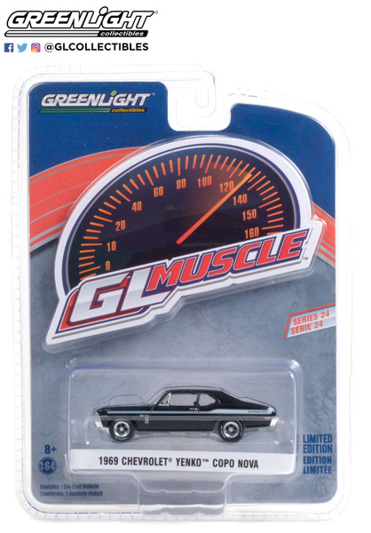 1:64 GreenLight Muscle Series 24 - 1969 Chevrolet Yenko COPO Nova - Tuxedo Black