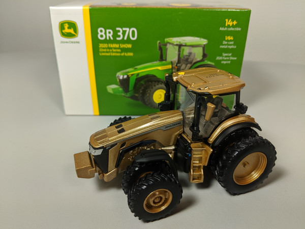 1:64 John Deere 8R 370 Diesel Tractor 2020 Farm Show Gold Chase Edition by Ertl