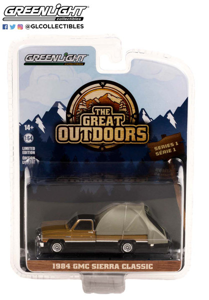 1:64 The Great Outdoors Series 1 - 1984 GMC Sierra Classic with Modern Truck Bed Tent