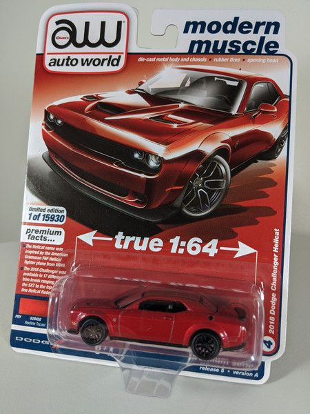 1:64 2018 Dodge Challenger Hellcat Redline Tricoat by Auto World