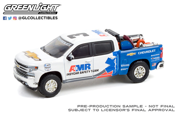1:64 2021 Chevrolet Silverado - 2021 NTT IndyCar Series AMR IndyCar Safety Team with Safety Equipment in Truck Bed (Hobby Exclusive)