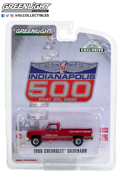 1:64 1986 Chevrolet Silverado 70th Annual Indianapolis 500 Mile Race Official Truck - Red (Hobby Exclusive)