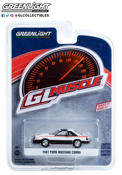 1:64 GreenLight Muscle Series 27 - 1981 Ford Mustang Cobra - Polar White