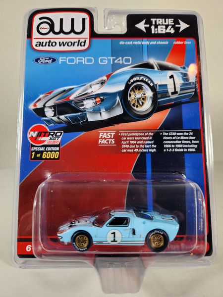 1:64 1966 Ford GT40, #1, Gulf Blue, OK Toys Exclusive by Auto World
