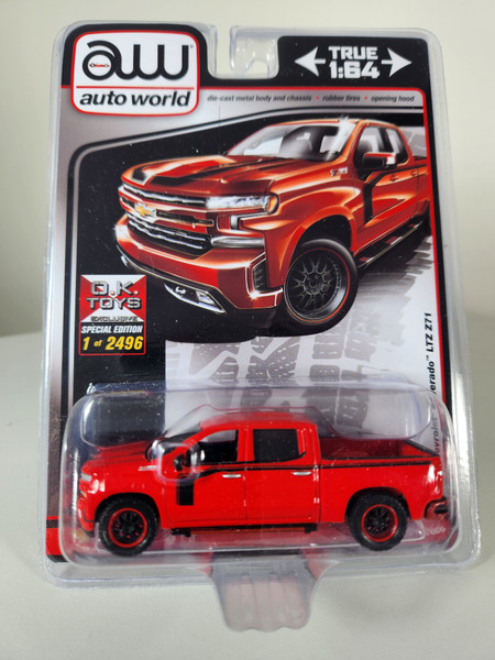 1:64 2019 Chevrolet Silverado LTZ Z71 Red, OK Toys Exclusive by Auto World