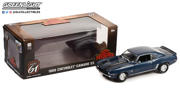 1:18 Highway 61 - 1:18 Home Improvement (1991-99 TV Series) - 1969 Chevrolet Camaro SS - Blue with Black Stripes