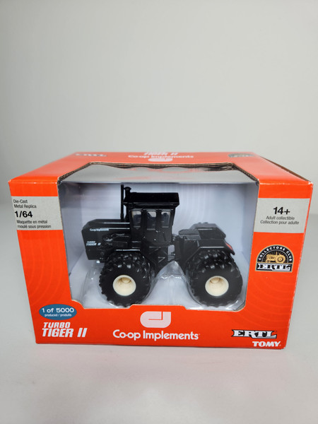 1:64 Turbo Tiger II Co-Op Implements 4WD Tractor with Dual Wheels, Black, Chase Special Edition by Ertl