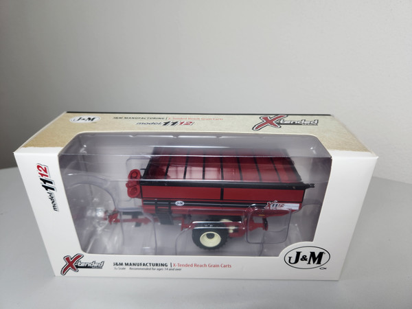 1:64 J&M 1112 X-Tended Reach Grain Cart With Duals, Red by SpecCast