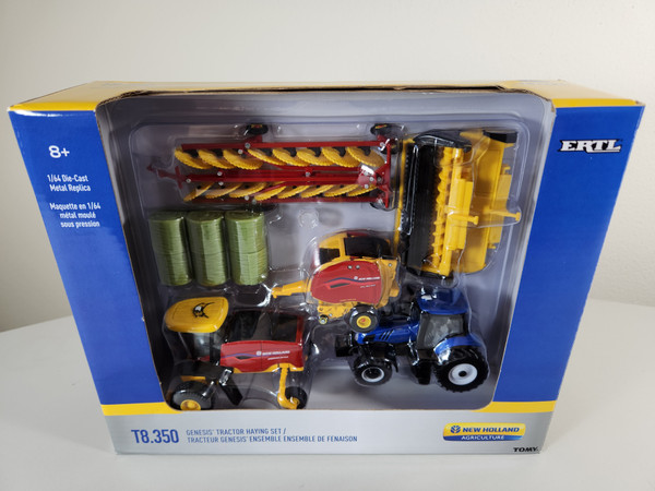1:64 New Holland T8.350 4 Pc Haying Set by Ertl