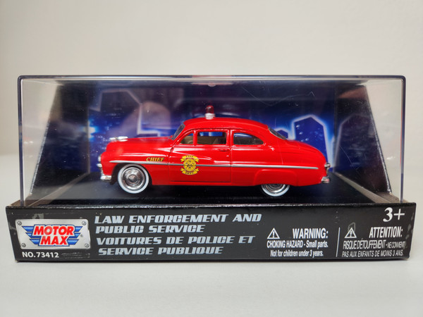 1:43 1949 Mercury Coupe, Red, Fire Chief by Motor Max