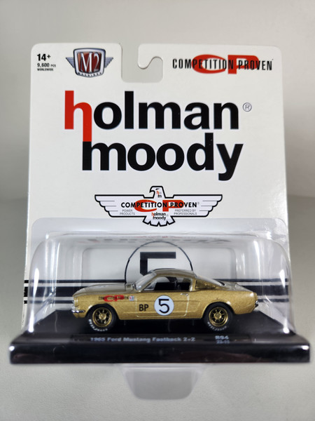 1:64 1965 Ford Mustang Fastback 2+2, Gold, holman moody, Auto Drivers by M2