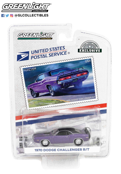 1:64 1970 Dodge Challenger R/T - United States Postal Service (USPS): 2022 Pony Car Stamp Collection by Artist Tom Fritz (Hobby Exclusive)