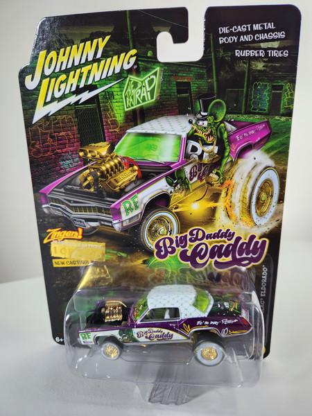 1:64 1972 Cadillac Eldorado Rat Fink Big Daddy Caddy, Zinger Limited Edition, Hobby Exclusive by Johnny Lightning