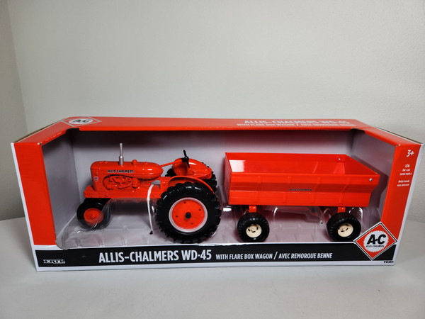 1:16 Allis Chalmers WD-45 with Flare Box Wagon by Ertl
