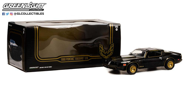 1:24 1980 Pontiac Firebird Trans Am Turbo 4.9L - Starlight Black with Golden Eagle Hood