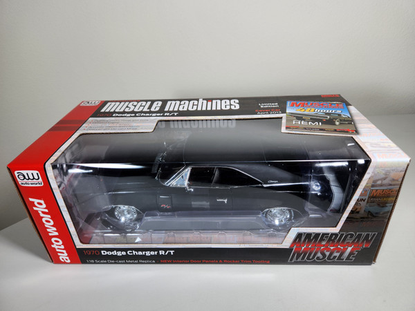 1:18 1970 Dodge Charger R/T, Triple Black by Auto World