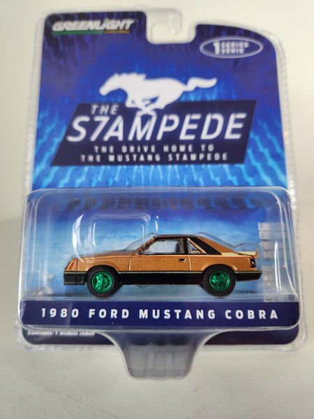 1:64 The Drive Home to the Mustang Stampede Series 1 - 1980 Ford Mustang Cobra - Dark Chamois Green Machine