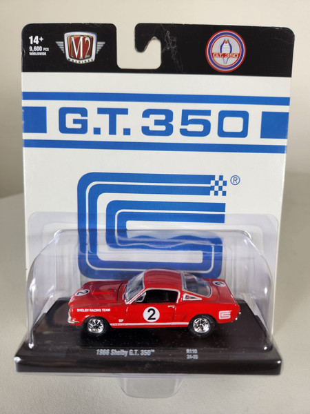 1:64 1966 Shelby GT350 Mustang, Red, Shelby Racing, Auto Drivers by M2