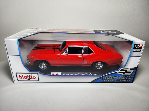 1:18 1970 Chevrolet Nova SS Coupe, Red, Special Edition by Maisto