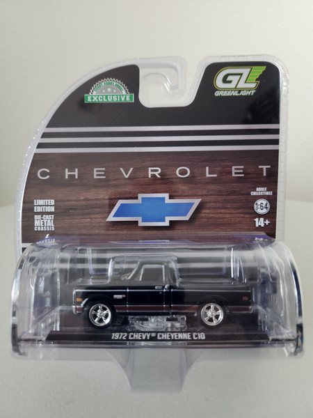 1:64 1972 Chevy Cheyenne C10 Short Bed – Black (Hobby Exclusive)