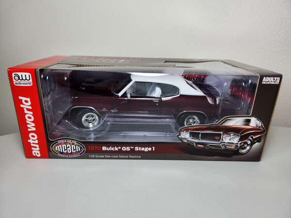 1:18 1970 Buick GS Stage 1, Burgundy Mist, MCACN by Auto World