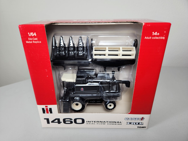 1:64 International 1460 Axial-Flow Combine with 2 Heads, Black Chase Unit, OTP Exclusive by Ertl