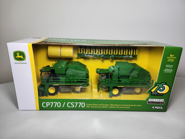 1:64 John Deere CS770 Cotton Stripper & CP770 Cotton Picker, 75th Anniversary Set by Ertl