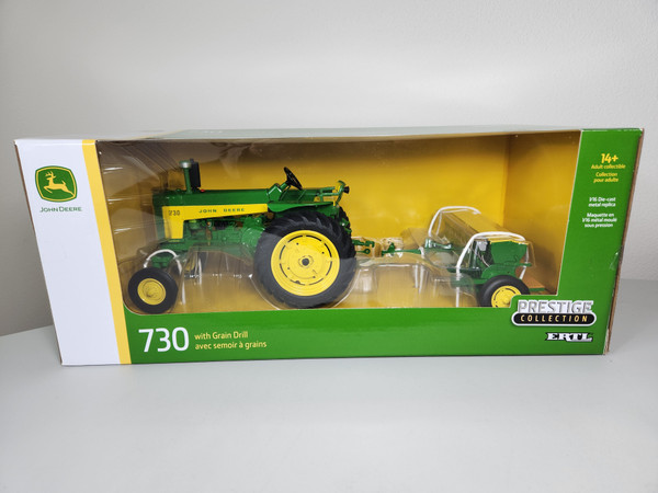 1:16 John Deere 730 Tractor with Grain Drill - Prestige Collection by Ertl