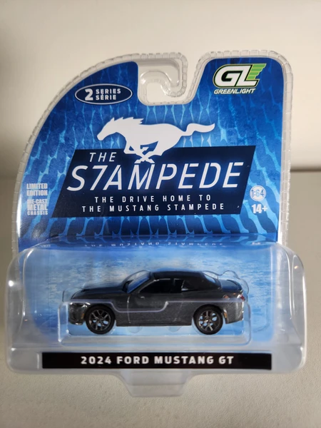 1:64 The Mustang Stampede Series 2 - 2024 Ford Mustang GT Convertible with Top Up – Dark Matter Gray (New Tooling)